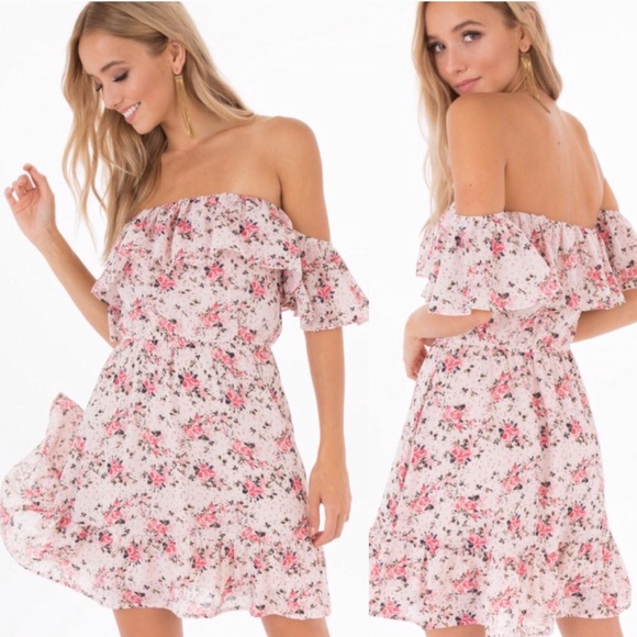 Black swan off shoulder floral dress xs - Picture 3 of 3